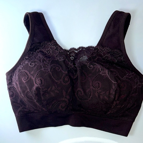 Rhonda Shear 3 Bra Camisole Bundle Size M/L Grey Blue Brown Feminine Work Casual - Picture 11 of 13